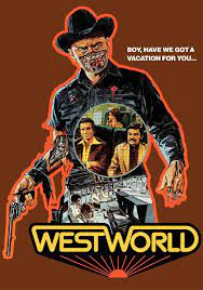  Em Westworld, Onde Ninguém Tem Alma (1973), um parque temático habitado por androides que simulam pessoas do Velho Oeste se torna um pesadelo quando as máquinas se viram contra os visitantes humanos. 