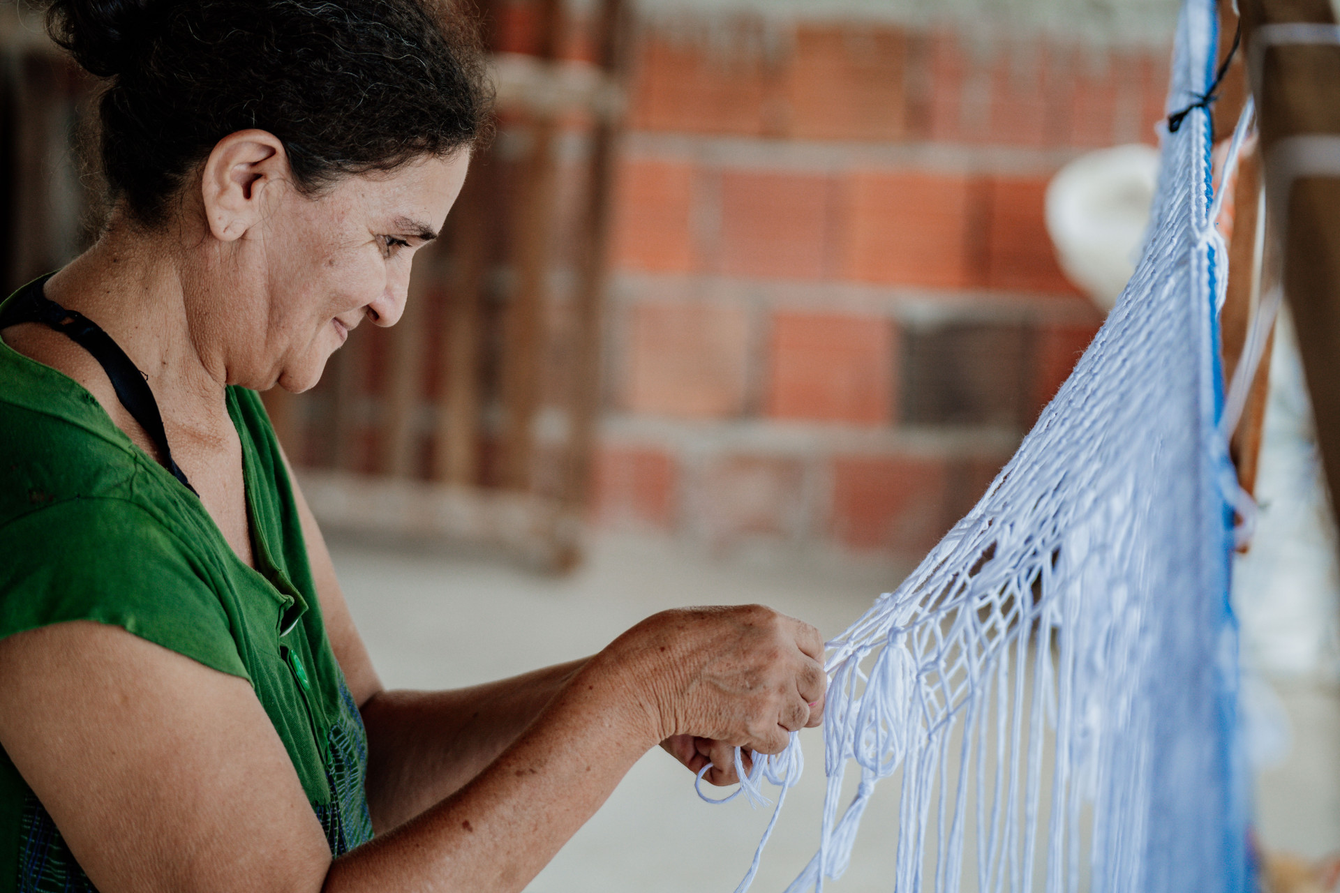 Francisca Evanilda de Lima, 54 - varandeira de Jaguaruana - Especial Profissões  (Foto: Júlio Caeser)