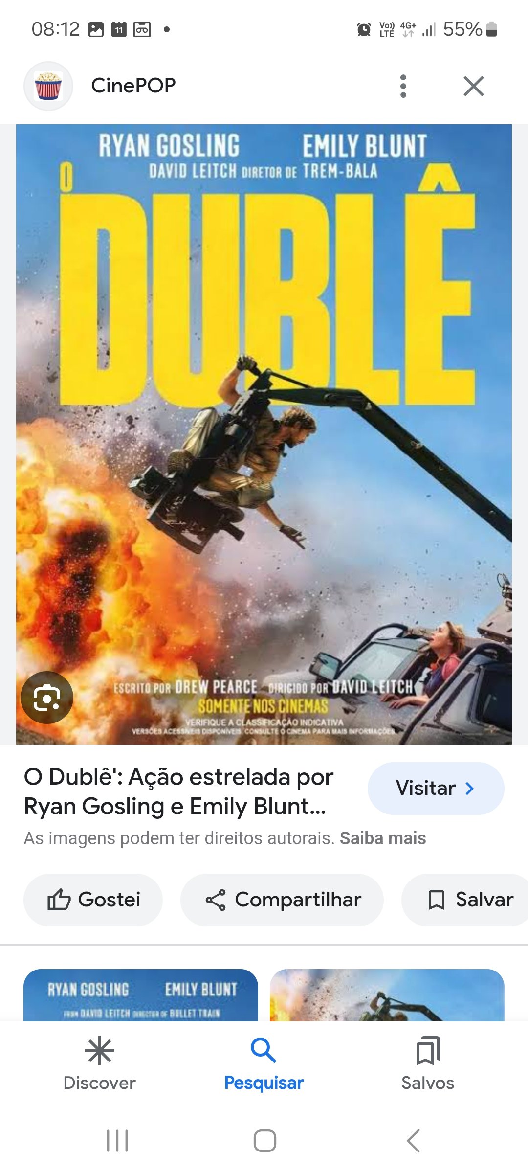 Mas, apesar da pausa em 2024, Emily entrou em cartaz no filme O Dublê. No filme ela contracena com Ryan Gosling - que concorreu ao Oscar pelo papel de Ken em Barbie
