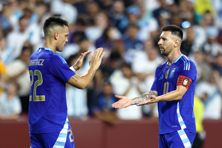 Lionel Messi durante amistoso da seleção argentina contra a Guatemala