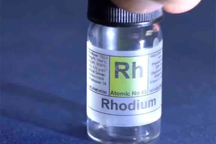 Ródio foi descoberto em 1803 por William Hyde Wollaston logo após a descoberta do paládio. Wollaston verificou a existência do elemento ródio, na Inglaterra, num minério não refinado de platina provavelmente proveniente da América do Sul.
