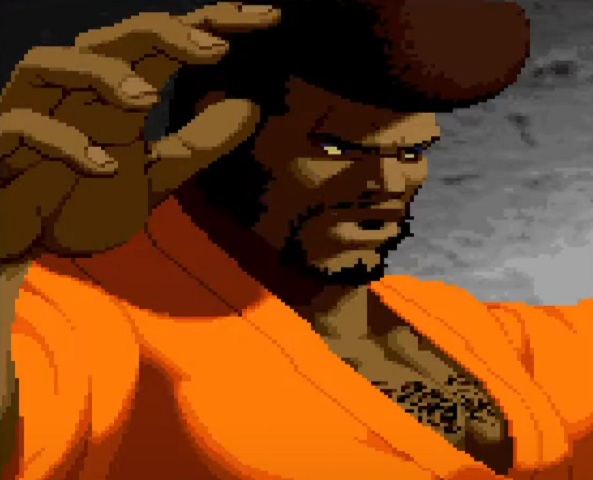   Khushnood Butt (Marco Rodriguez)- É difícil imaginar que um personagem com esse nome seja brasileiro, mas ele se chama, na verdade, Marco Rodriguez e teve essa mudança por escolha da versão americana. É do jogo Fatal Fury.