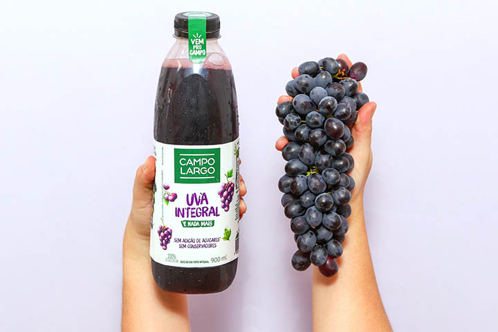 Apesar de não ter conquistado um lugar do pódio, o suco Campo Largo, único em garrafa de plástico, foi um dos destaques da degustação. Leve na boca, com taninos e acidez presentes, apresentou sabor de fruta madura na medida certa. 