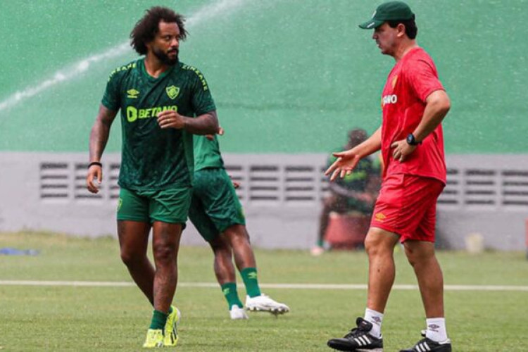 Treino do Fluminense, Marcelo e Fernando Diniz -  MARCELO GONCALVES / FLUMINENSE FC