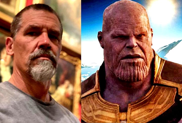 Josh Brolin/Thanos- O ator americano nasceu em 12/2/1968 na Califórnia e interpreta o superpoderoso vilão Thanos em  Vingadores: Guerra Infinita (2018) e Vingadores: Ultimato (2019).