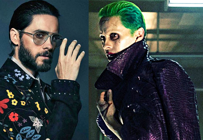 Jared Leto/Coringa-  O ator e músico americano, nascido em 26/12/1971, na Luisiana, interpretou o vilão Coringa em “Esquadrão Suicida” (2016) e “Liga da Justiça de Zack Snyder” (2021).