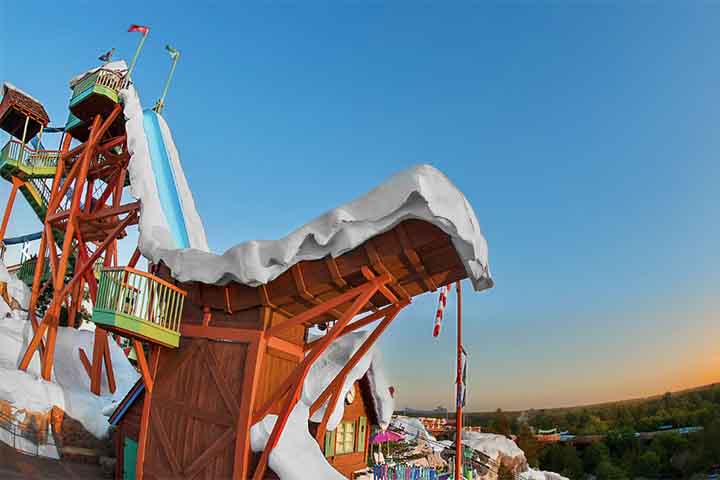6º - Summit Plummet: Localizado na Flórida, Estados Unidos, no parque aquático Walt Disney World’s Blizzard Beach. É do tipo de inclinação de corpo de queda livre, com altura de 36.6 metros, e velocidade brusca de 89 km/h.