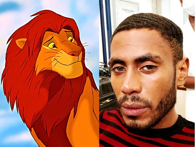 Ícaro Silva / Simba - O Rei Leão (2019): A animação original foi lançada em 1994, mas o ator Ícaro Silva dublou Simba no remake, lançado pela Disney em 2019. Na primeira versão, Garcia Júnior deu voz ao personagem. Ele é conhecido por ser o dublador do He-Man, Pica-Pau e Pato Donald. 