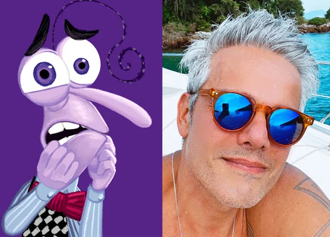 Otaviano Costa / Medo - Divertida Mente (2015): Dobradinha do Otaviano na Pixar. Dessa vez, ele dubla o personagem que representa o sentimento 'medo' na cabeça da protagonista Riley.