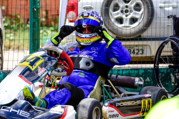 Ricardo Carvalho em corrida do Kart Mônaco 