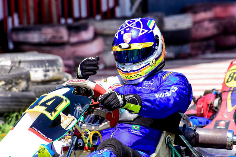 Ricardo Carvalho em corrida do Kart Mônaco 2024