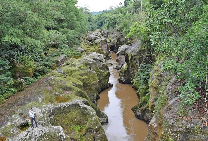 No trecho por onde passa a Linha do Equador em território colombiano está situado o canyon do rio Mandiyaco, na região de Putumayo. 