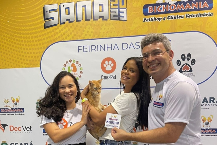 A feira de ado&ccedil;&atilde;o de animais ocorre durante os dias de Sana Fest, no Centro de Eventos do Cear&aacute;