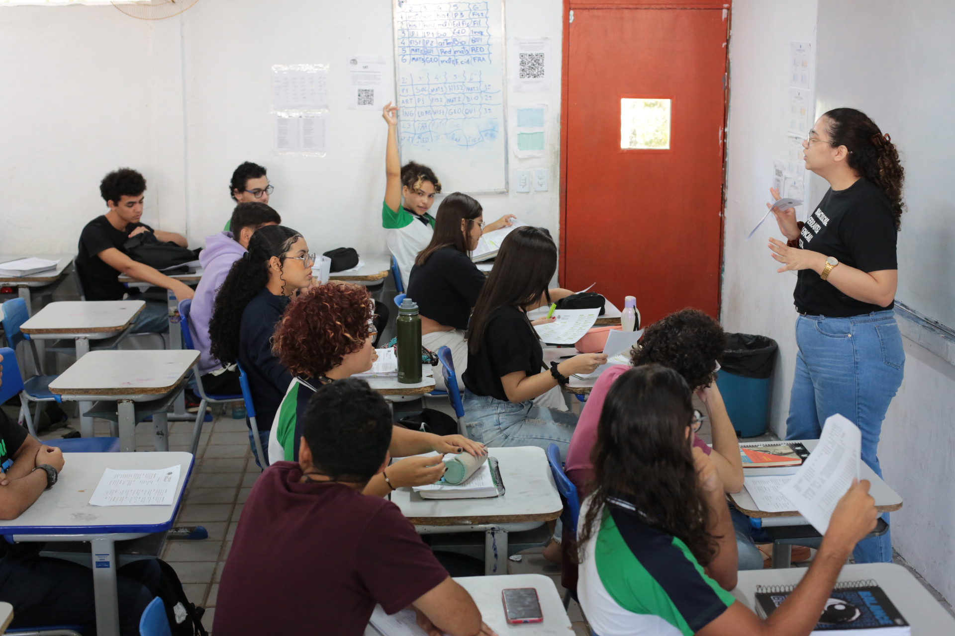 Aula nas férias preparatório para o Enem no Colégio Adauto Bezerra (Foto: FÁBIO LIMA)