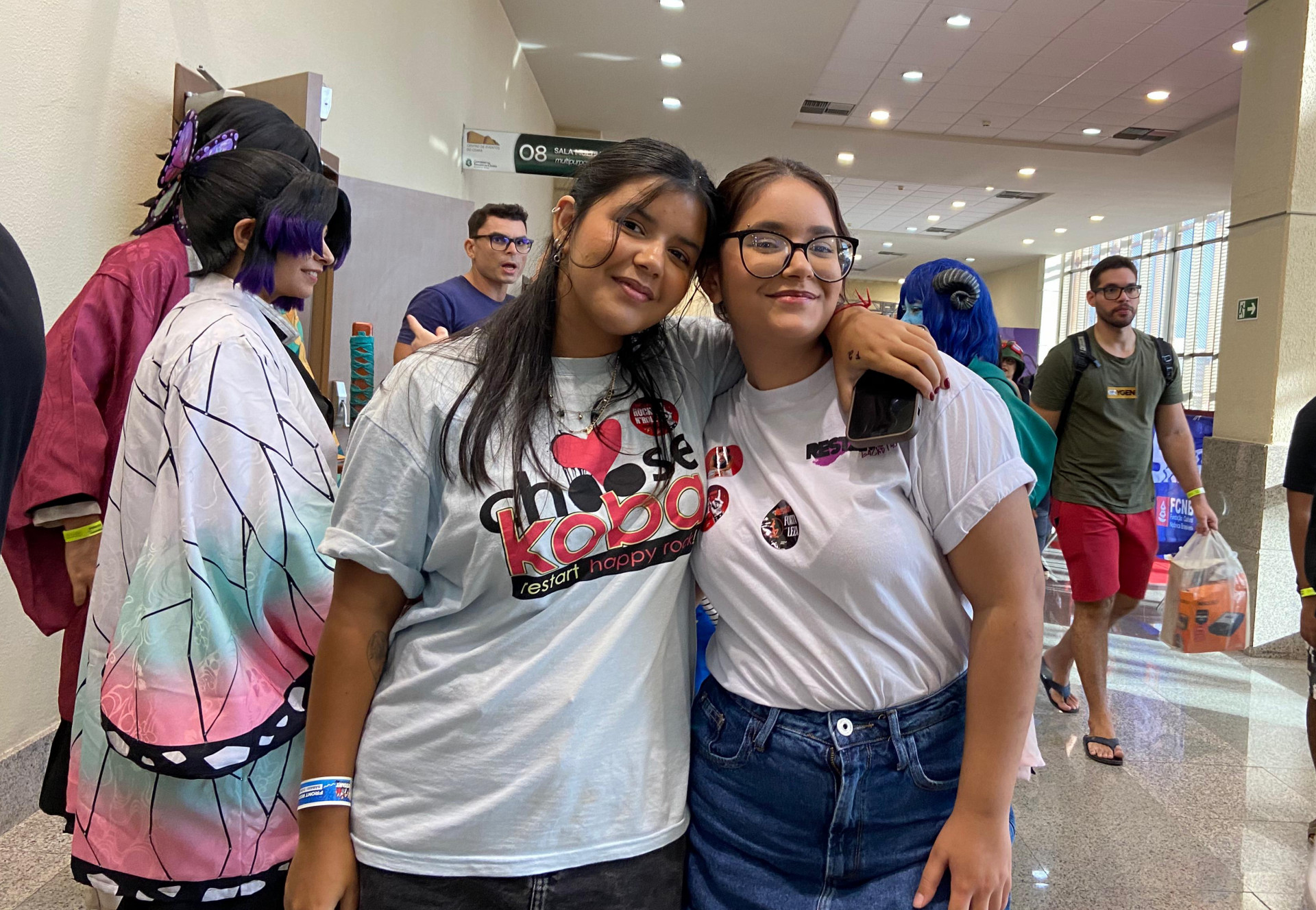 As primas Camila e Ana Carolina Leite aproveitraram os jogos e as salas interativas do Sana 2024