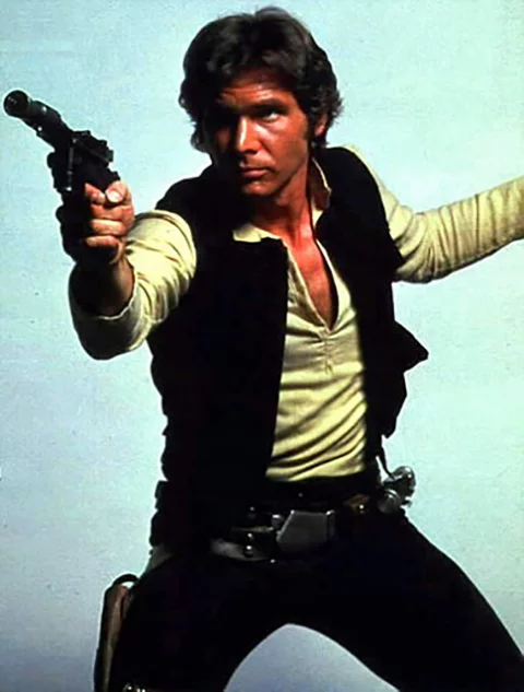 Com longa carreira no cinema, Harrison Ford ficou famoso por interpretar Han Solo, na saga Star Wars, que também é uma criação de George Lucas. Foram cinco filmes com ele, entre 1977 e 2019. 