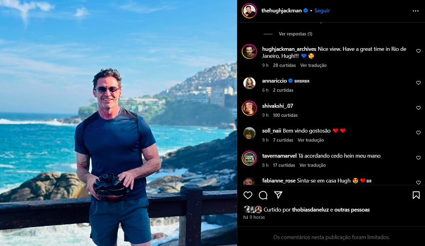 Muitos fãs foram pegos de surpresa e comemoraram muito a presença do astro em terras cariocas com inúmeras mensagens de carinho e boas-vindas.