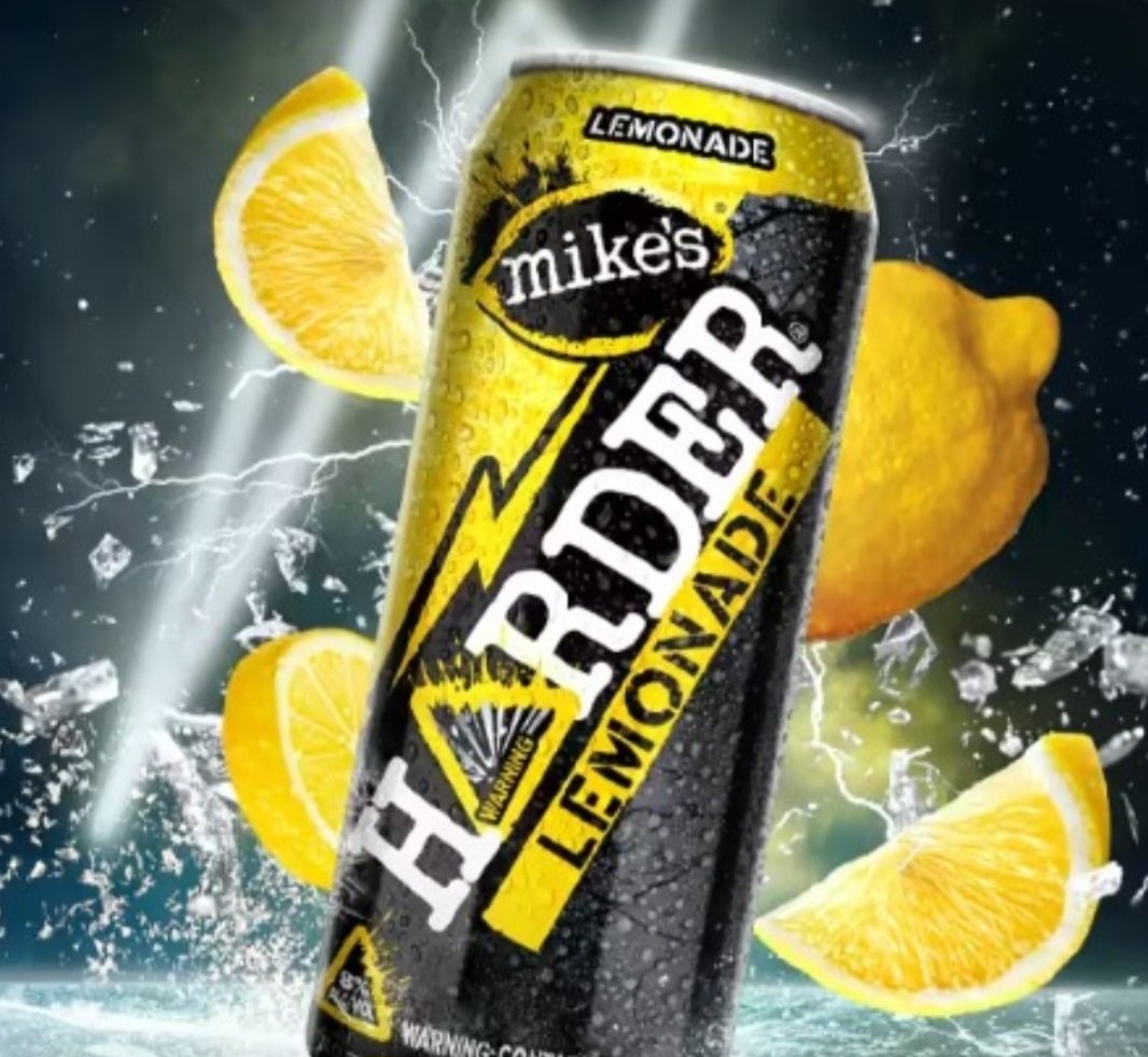 Mike’s - Hard Lemonade. Tem teor alcoólico de 5%.  Essa bebida é feita com uma mistura de vodca e suco de limão. 