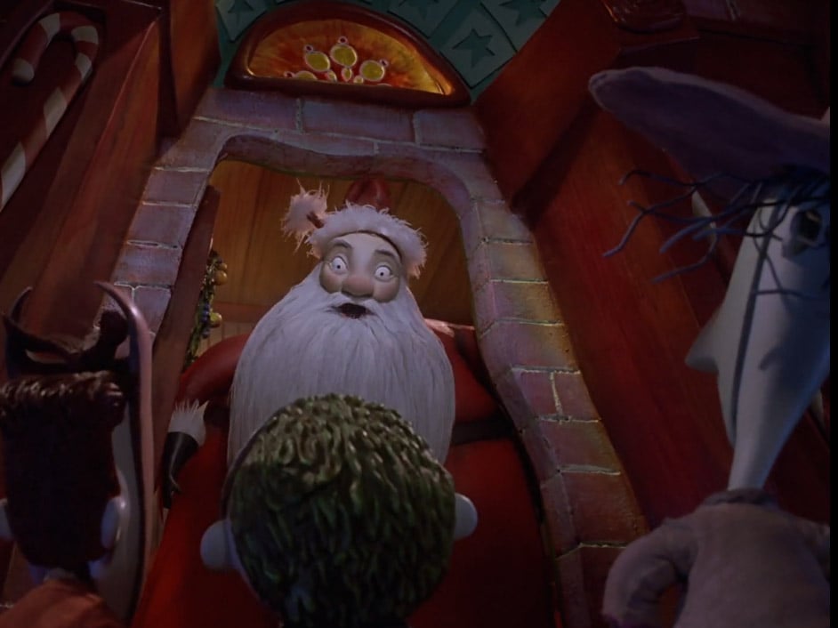 9.º Lugar: Papai Noel (O estranho mundo de Jack - 1993) . Também conhecido como Papai Cruel, o famoso velhinho é responsável pela celebração do Natal e acaba sendo sequestrado por Jack, que pretende realizar o próprio Natal.