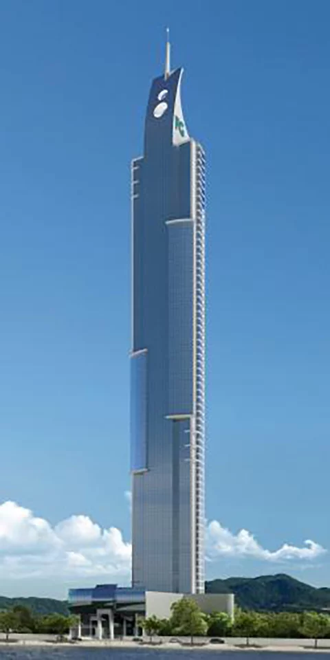 No momento, o maior é o One Tower, inaugurado em dezembro de 2022. Ele tem 290 metros de altura, com 84 andares, sendo 4 destinados ao lazer.  