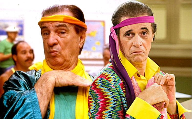 Seu Peru - Orlando Drummond (1919-2021) e Marcos Caruso.  Drummond morreu aos 101 anos deixando uma carreira longa e prolífica, na qual também se destacou como dublador de diversos personagens (entre eles Scooby Doo). Caruso é um prestigiado ator que também é autor e diretor no cenário nacional. 