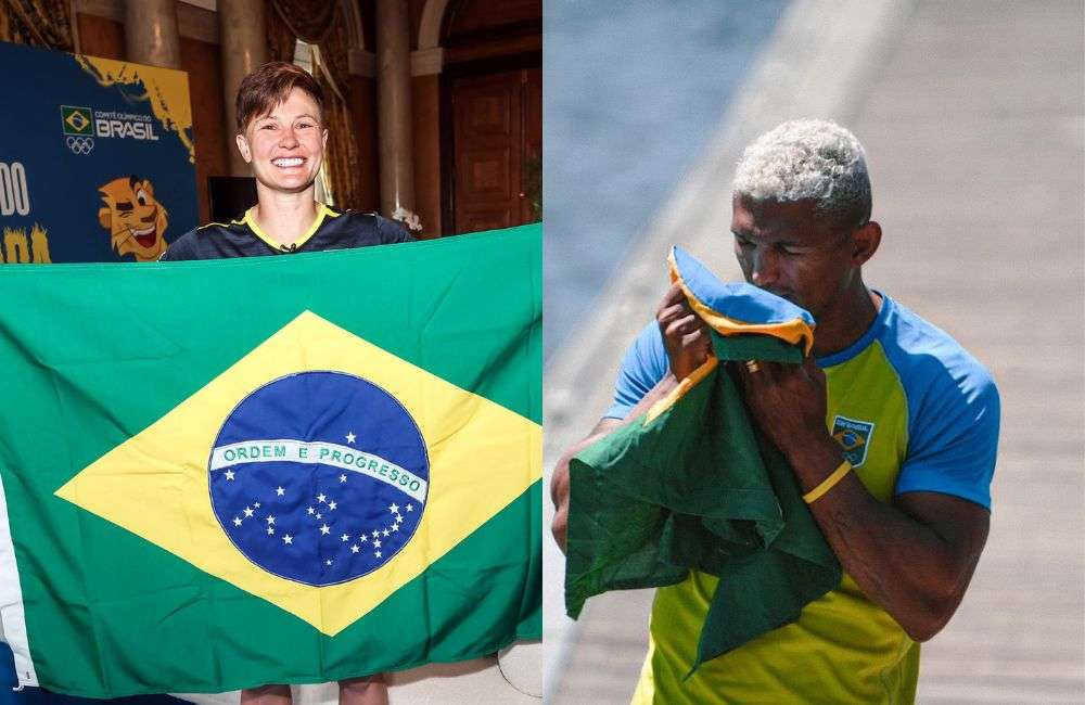 O Comitê Olímpico Brasileiro escolheu Raquel Kochhann, jogadora de rúgbi, e Isaquias Queiroz, quatro vezes medalhista na canoagem, como porta-bandeiras na abertura dos Jogos Olímpicos de Paris. Veja a seguir quem exerceu esse nobre papel em edições anteriores!