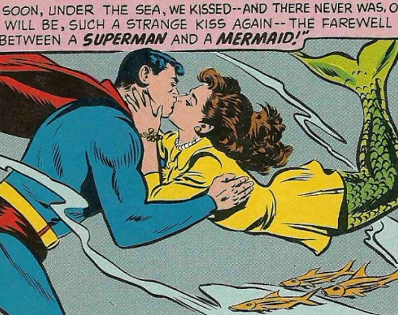 Curiosidade número 8: Namorou uma sereia - Muita gente acha que Lois Lane foi a única paixão na vida do Superman. Mas a verdade é que antes dela, o herói já se relacionou com várias outras garotas, sendo uma delas uma sereia. 