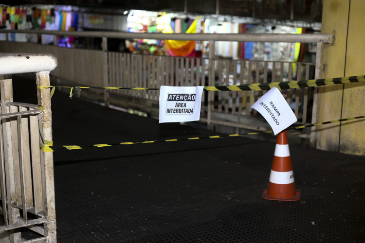 ￼PARTE DAS RAMPAS do Mercado Central foram interditadas