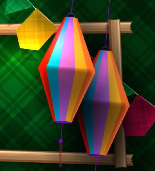 A origem de balões em festas juninas se deve à época de festejos pagãos na Europa,  em que balões eram usados para avisar a todos que os festejos estavam começando. 