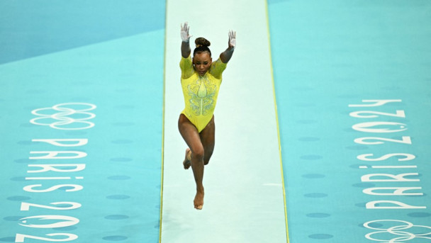 Rebeca Andrade na final do individual geral de ginástica artística em Paris