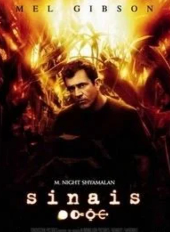 Sinais (2002) - Estrelado por Mel Gibson, mostra uma família que fica intrigada depois que um símbolo gigantescos aparecem na plantação de sua fazenda. 