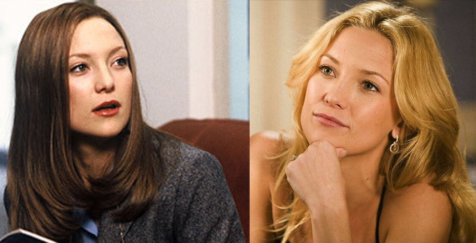 Kate Hudson - A atriz americana é filha da atriz Goldie Hawn. Começou a carreira em 1998. Globo de Ouro (2001) por Quase Famosos, pelo qual também concorreu ao Oscar.  