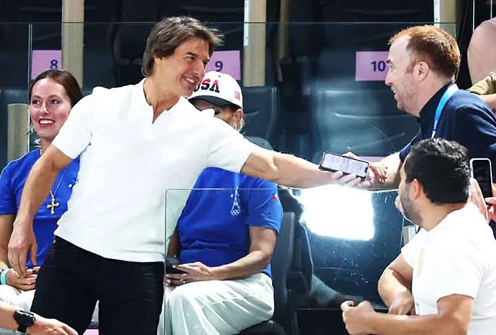 O ator Tom Cruise também compareceu a alguns jogos desde o começo. De acordo com o site Yahoo Entertainment, o artista não encontrou com a ex-esposa Nicole Kidman ao longo das competições na capital francesa.