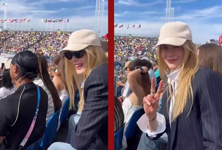 A consagrada atriz Nicole Kidman está em Paris desde o início dos jogos, compareceu às competições de skate e ginástica artística ao lado do marido Keith Urban e das crianças. 