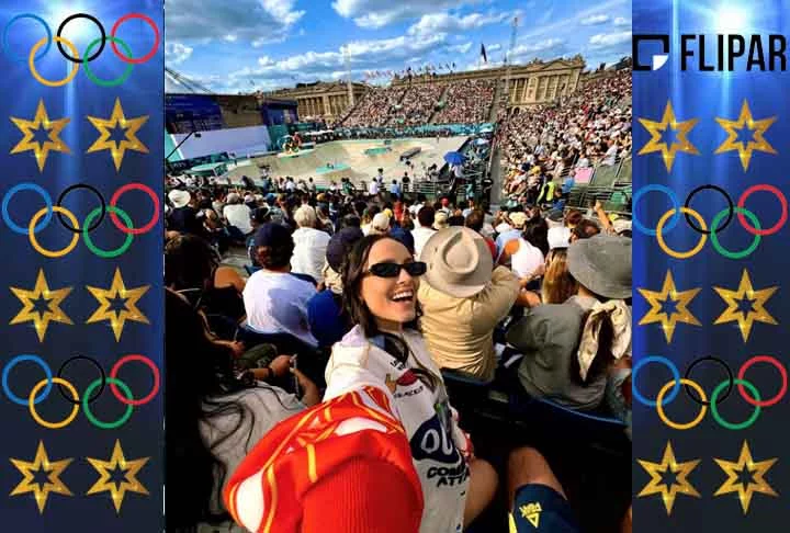 A atriz Larissa Manoela também aproveitou a cidade e acompanhou de perto as finais do skate, na torcida pelos atletas brasileiros. 