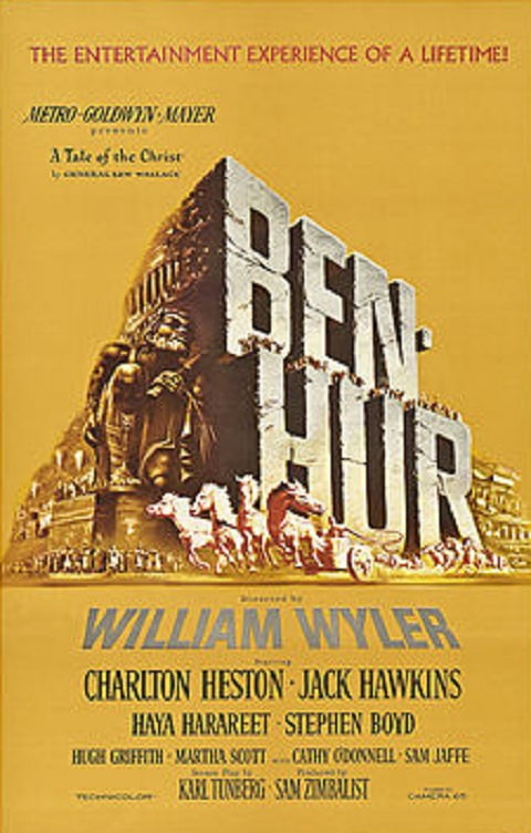 2º - Ben-Hur - Ano do Oscar: 1960 - 11 Oscars em 12 indicações