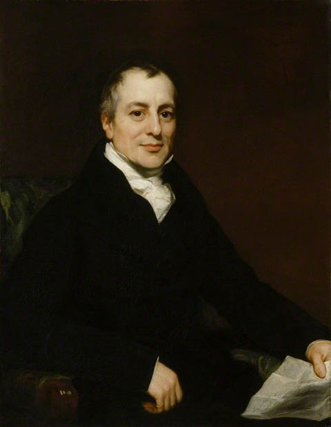 David Ricardo (1772-1823) - Inglês, é considerado um dos fundadores da escola clássica de economia política. Abordou teorias da relação valor-trabalho e lucro-salário, além de importantes estudos sobre comércio internacional. 