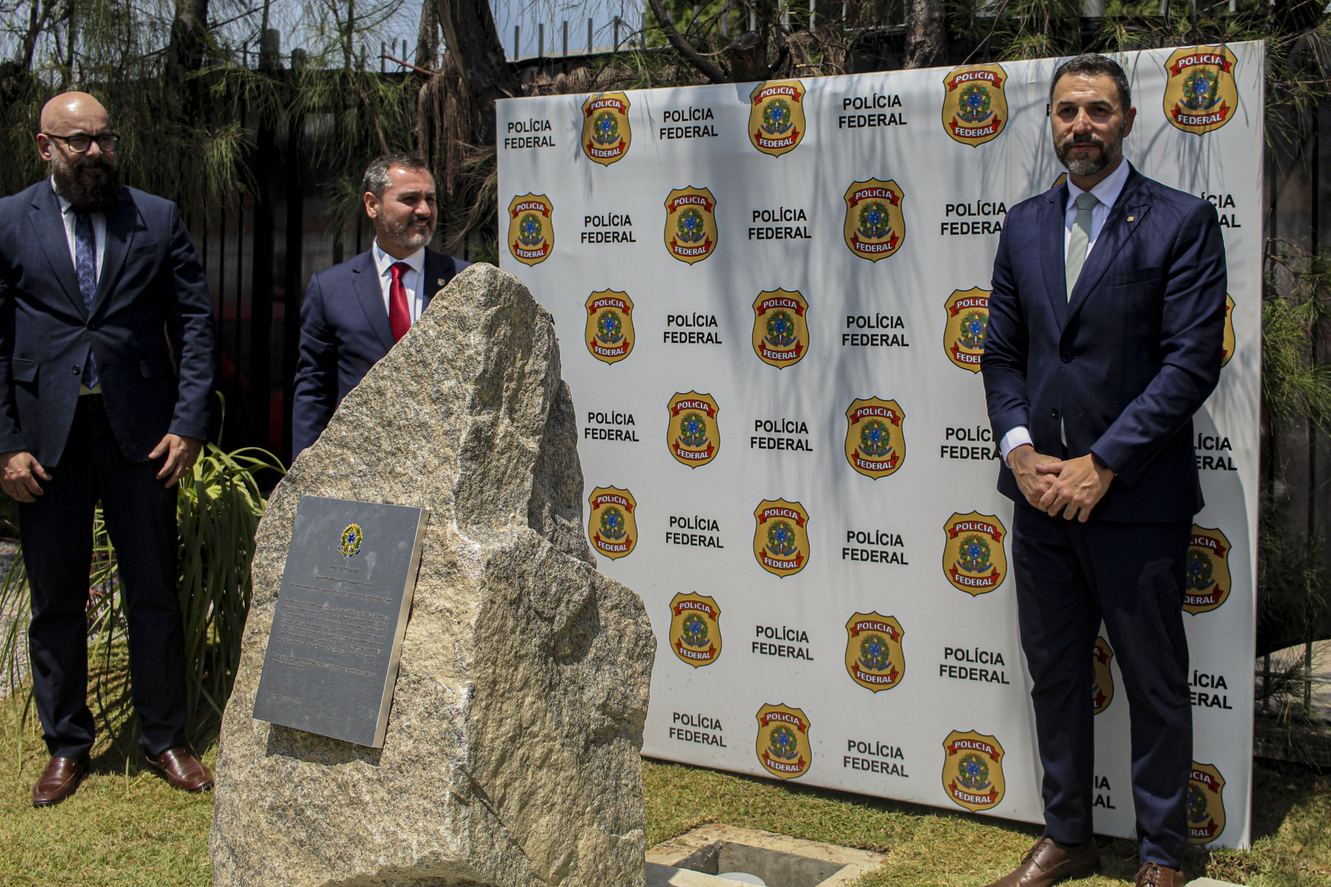 Solenidade de lançamento da pedra fundamental da sua nova sede no estado (foto: Matheus Souza/Especial para O povo)