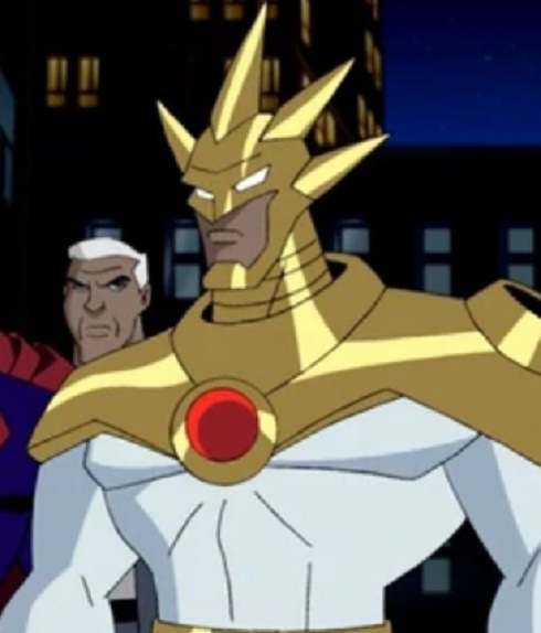 Personagem 1: Asteca - Ele acaba sendo um personagem figurante em Liga da Justiça, porém seu uniforme é bem marcante e seus poderes de camuflagem, visão raio-x e invisibilidade o transformam em um difícil combatente.