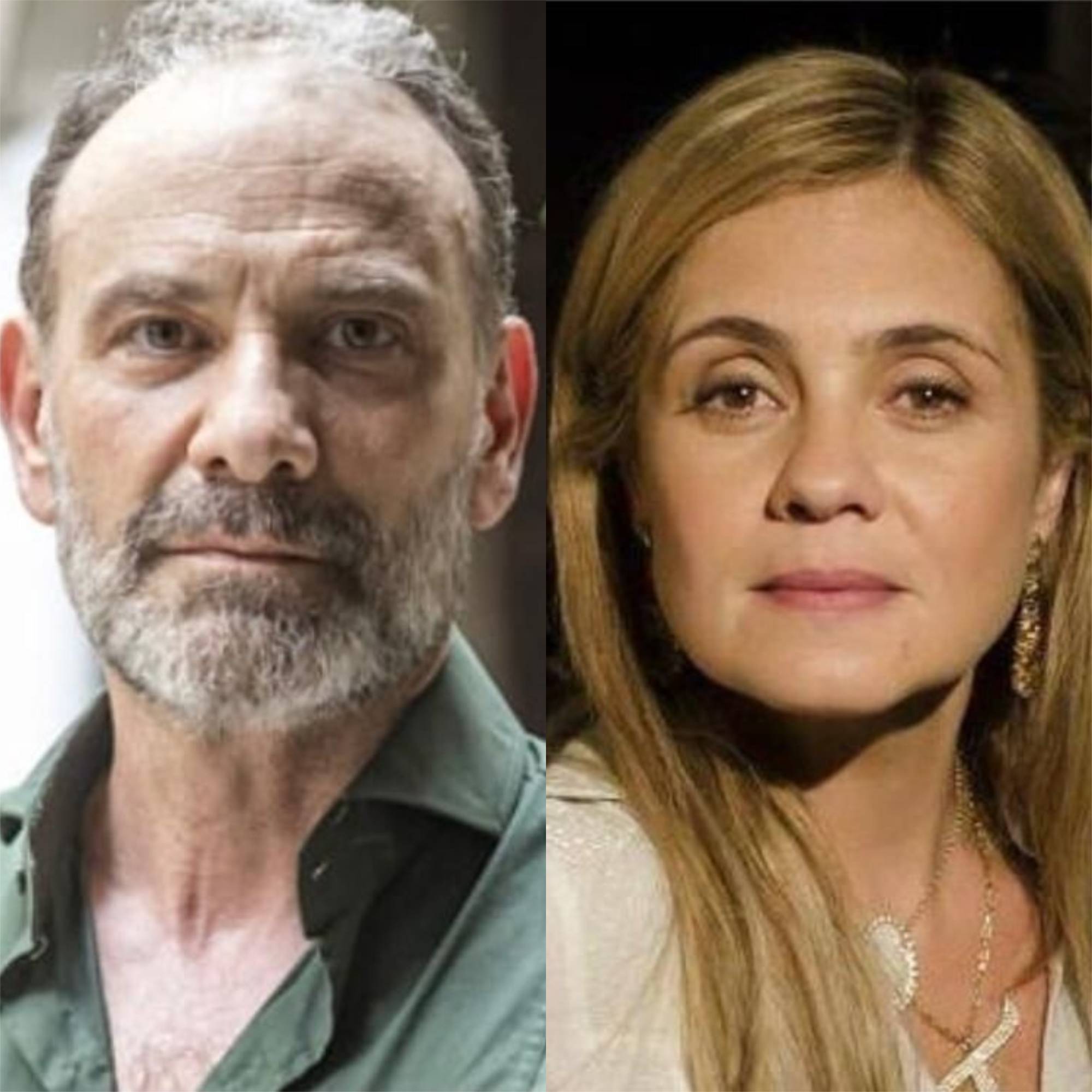 Adriana Esteves (atriz carioca, famosa por novelas e pela série de humor Toma Lá Dá Cá ) e Marco Ricca (ator e cineasta paulista, com carreira desde 1989 na Globo, Bandeirantes e SBT).