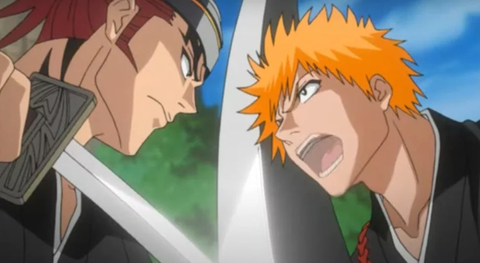 Ichigo vs Renji - Anime: Bleach - Ichigo é o personagem principal de Bleach e para muitos Renji é o grande rival dele ao longo da saga, já que o grande objetivo da vida dele é vencer Ichigo, custe o que custar.