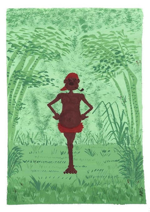 O saci  veste um short e usa dois itens que lhe dão poderes mágicos: um gorro vermelho e um cachimbo.  Ele se diverte escondendo objetos e deixando as pessoas confusas. 