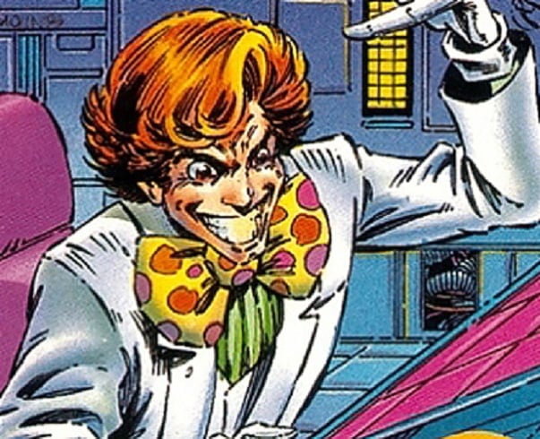 Personagem 19: Arcade - Esse é um jovem vilão que chegou a essa condição por livre e espontânea vontade. Ao matar seu pai, herdou sua fortuna e resolveu voltar-se para o crime buscando novos desafios e diversão para afastar o tédio.