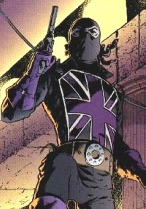 Personagem 12: Union Jack - Fazendo uma análise direta, ele é a versão britânica do Capitão América, tanto que no seu uniforme tem a bandeira da Grã-Bretanha. Seu nome verdadeiro é James Montgomery Falsworth e ele lutou bravamente na primeira e na segunda Guerra Mundial. 