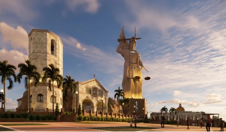 A cidade que abriga a obra, também chamada São Miguel Arcanjo, está localizada a 180 quilômetros da capital paulista. Com previsão de inauguração em 2026, a estátua faz parte do futuro complexo religioso da Gruta do Arcanjo, projeto em terreno de 30 mil m² dedicado ao turismo religioso.