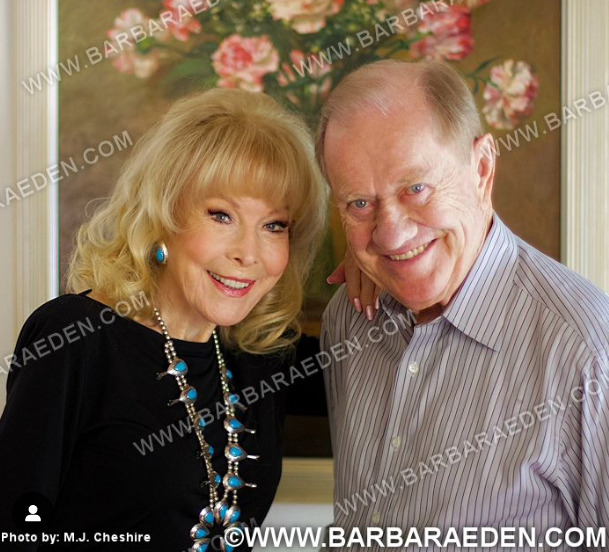 Barbara postou foto em que celebra a data ao lado do marido, Jon Eicholtz, com quem vive desde 1991. Ele é o terceiro marido da atriz, que foi companheira de MIchael Ansara entre 1958 e 1974 e de Charles Fegert entre 1977 e 1982. 