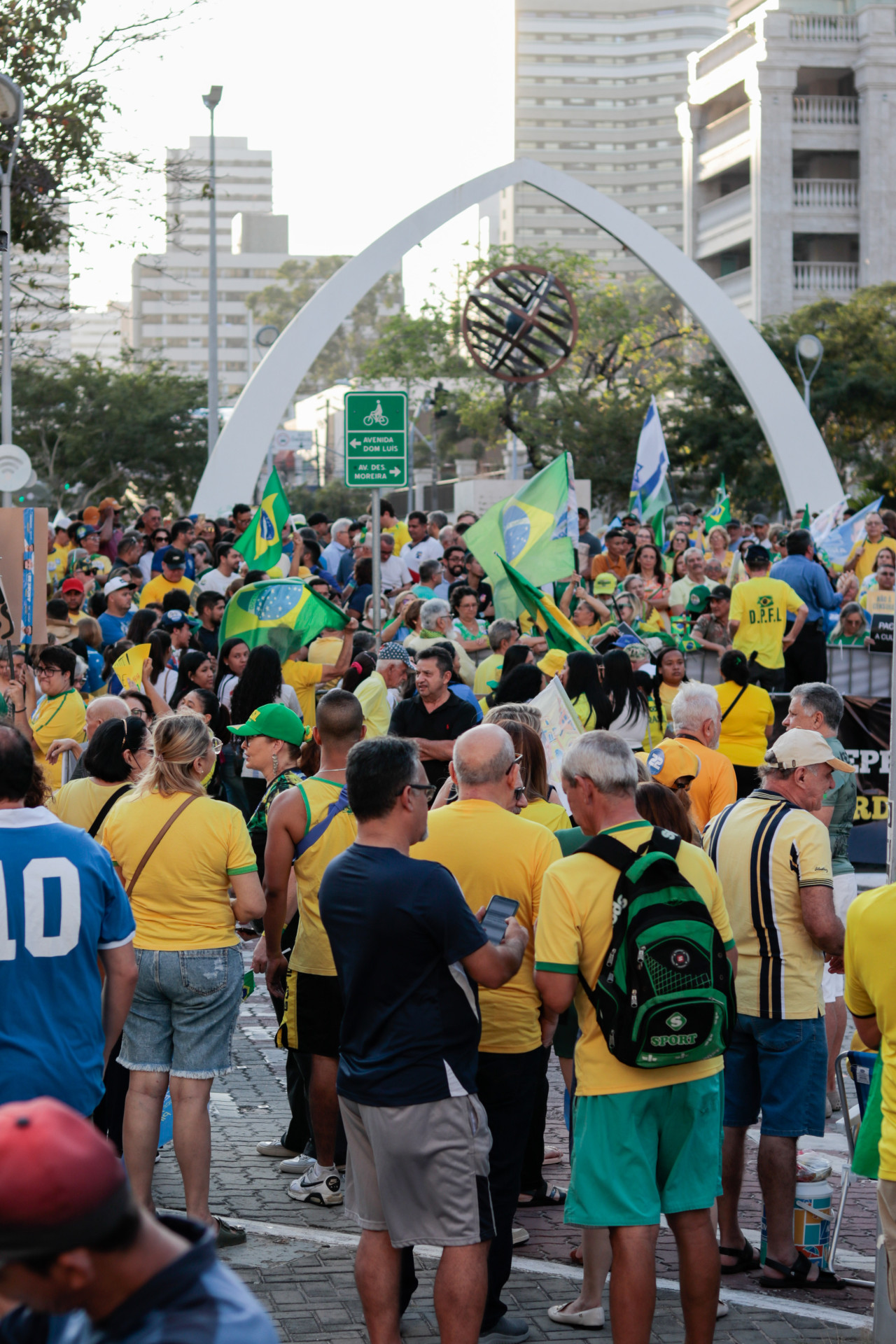 Manifestação de 7 de setembro contra Alexandre de Moraes na Praça Portugal, em Fortaleza
