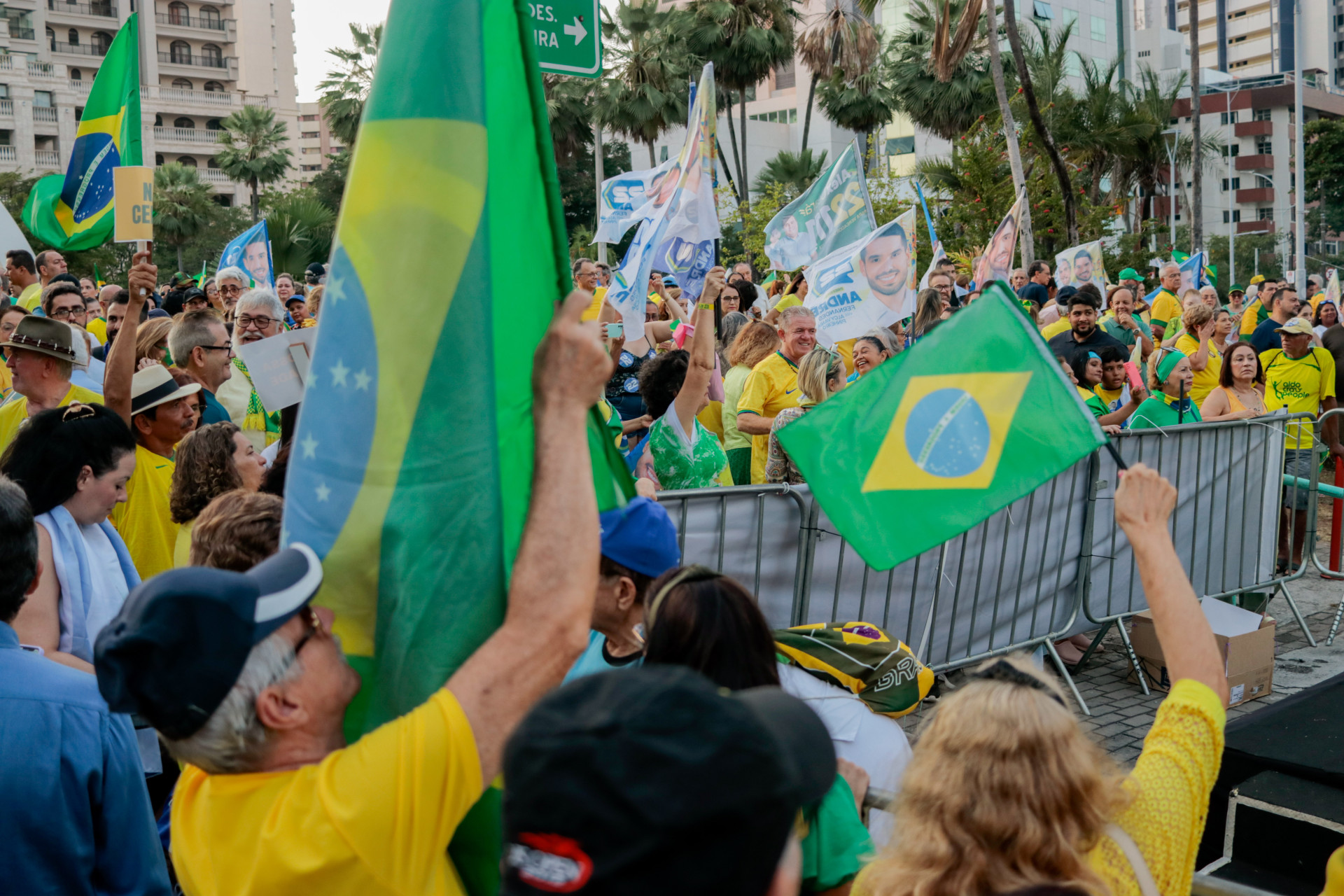 Manifestação de 7 de setembro contra Alexandre de Moraes na Praça Portugal, em Fortaleza