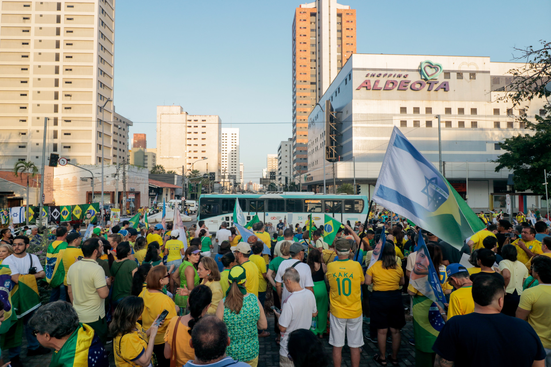 Manifestação de 7 de setembro contra Alexandre de Moraes na Praça Portugal, em Fortaleza