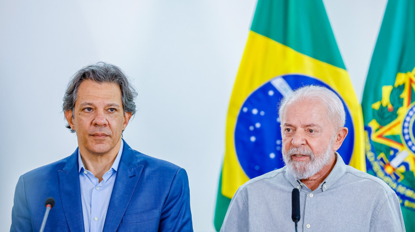 Ministro Fernando Haddad e o presidente Lula